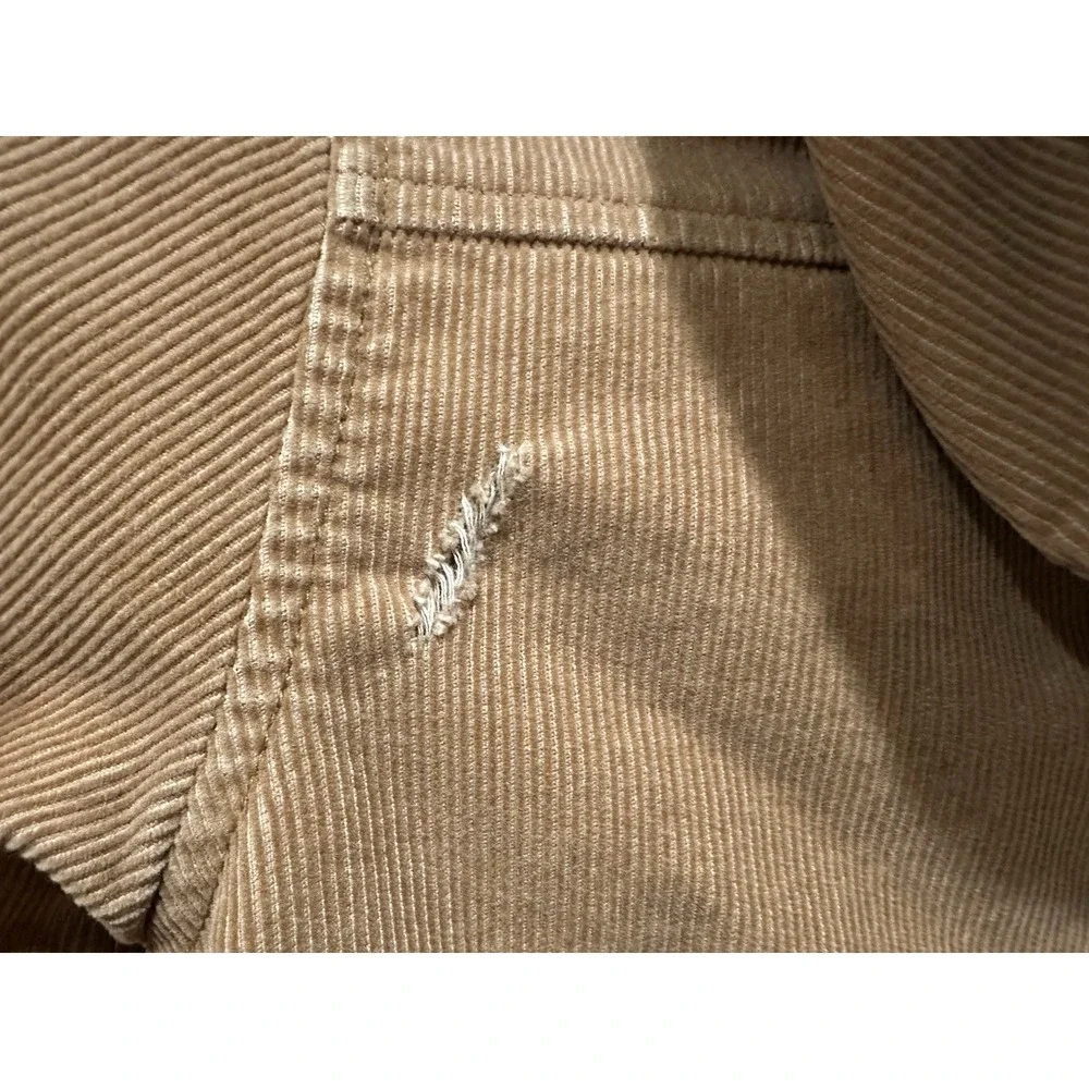 VTG Gymboree‎ Girls Size 5 Coat Tan Corduroy Embroidered Hooded Toggle Buttons